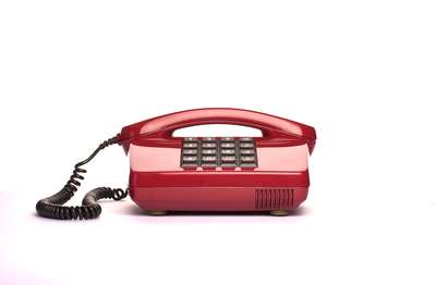 Red Old Telephone by Erik