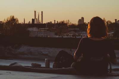 Rooftop Sunset Picnic by Erik
